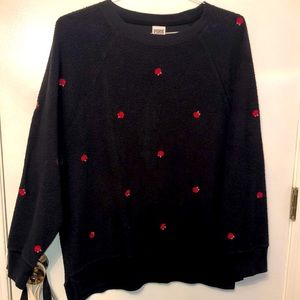 Pink Fluffy Flower Sweater